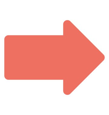 Tamam, düz simgesi tasarım gösteren bir oka 