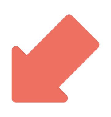 Sol yön gösteren bir gösterge ok