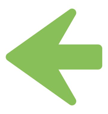 Sol, düz simgesi tasarım gösteren bir oka