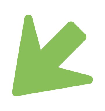 Sol yön gösteren bir gösterge ok