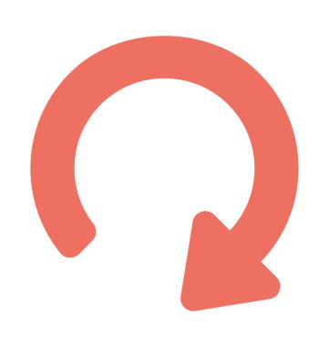 Düz simgeyi Yinele ok, web kullanıcı arabirimi düğme görüntüsünü