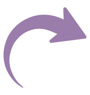 Düz simge görüntüsünü eğri sağa ok 