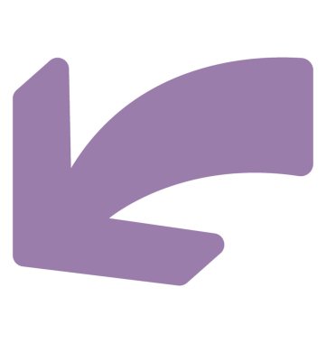 Sol yön gösteren bir gösterge ok