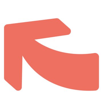 Sol yön gösteren bir gösterge ok