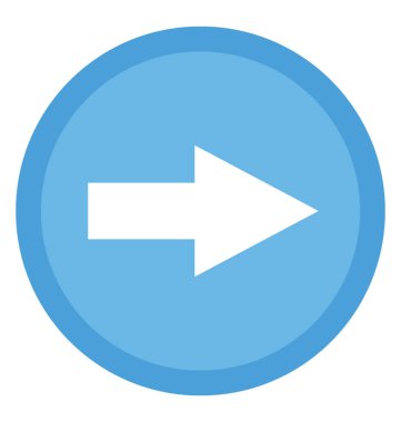 Tamam, düz simgesi tasarım gösteren bir oka 