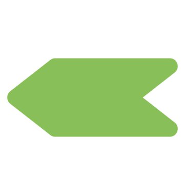 Sol, düz simgesi tasarım gösteren bir oka