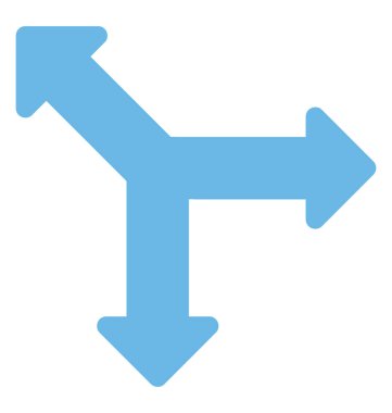 Üç yol kavşak veya üç yol kavşak yol işareti 