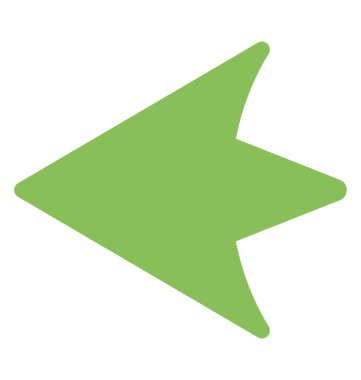 Sol, düz simgesi tasarım gösteren bir oka 