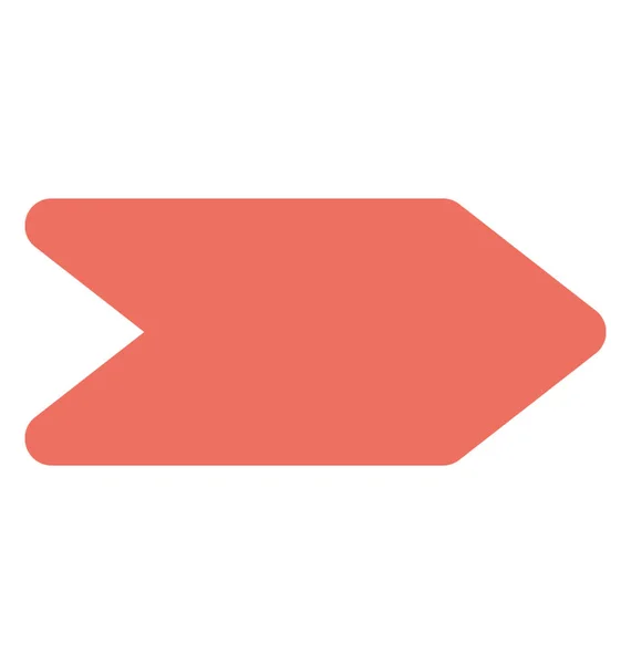 Una Flecha Apuntando Derecha Diseño Icono Plano — Vector de stock