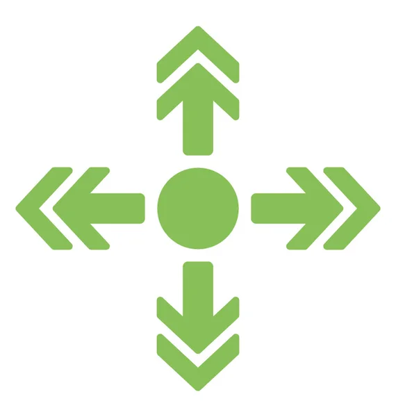 Four Arrows Pointing Different Directions Cross Road Ahead Sign Stock Vector Image by