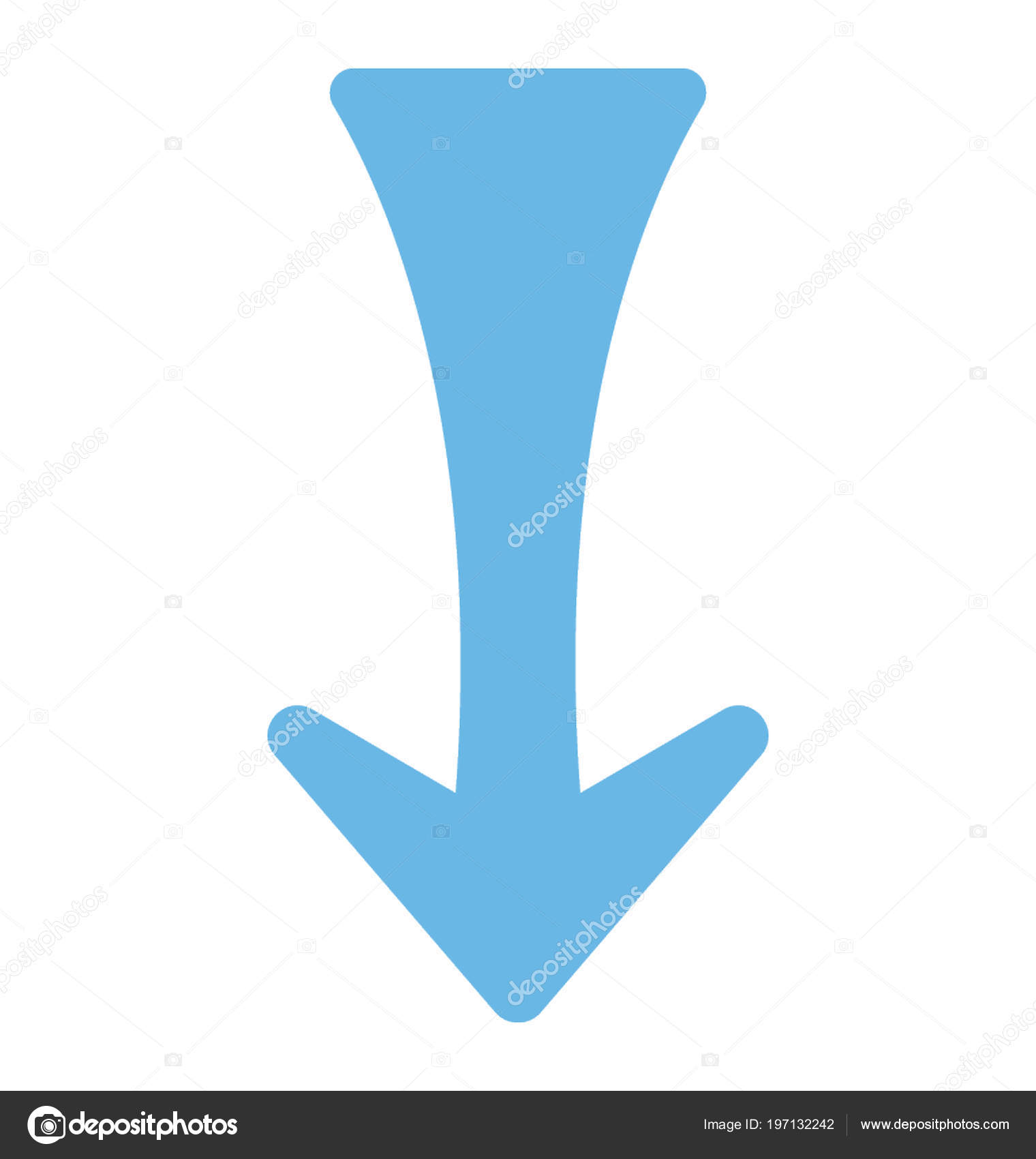 Une Fleche Indiquant Direction Vers Bas Fleche Vers Bas Image Vectorielle Par Creativestall C Illustration