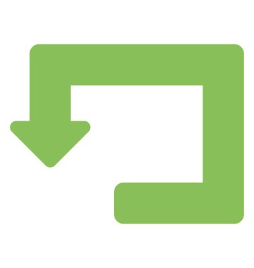 Düz simgesi tasarım keskin dönüş hızı azaltmak