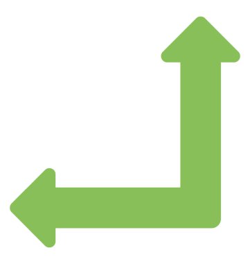 Düz simgesi tasarım açı sol tarafındaki yan yol 