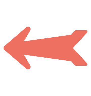 Sol, düz simgesi tasarım gösteren bir oka