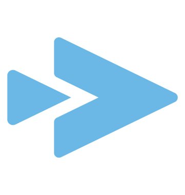 Düz simgesi tasarım hızlı ileri düğmesinin, media player düğmesi 