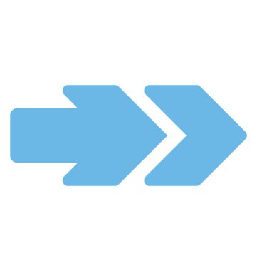 Tamam, düz simgesi tasarım gösteren bir oka 