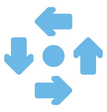 Herkesdaire oluşturacak şekilde döndürme, okları işleme çift ok başları içeren dört ok