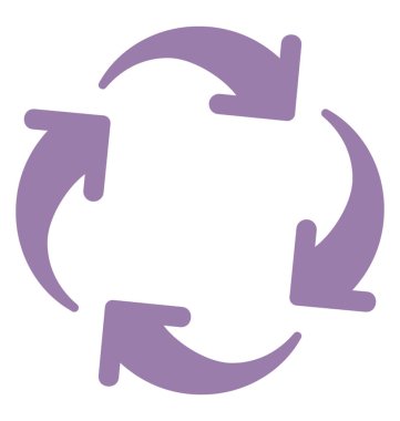 Herkesdaire oluşturacak şekilde döndürme, okları işleme çift ok başları içeren dört ok