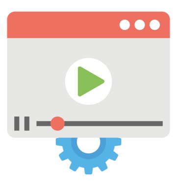 Medya ekran ile oyuncu ve yarım dişli medya yazılımı gösterilen