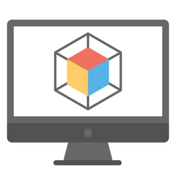 Üç boyutlu bilgisayar grafik simgesi