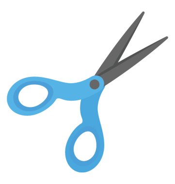 Kesici bir alet, makas düz simgesi