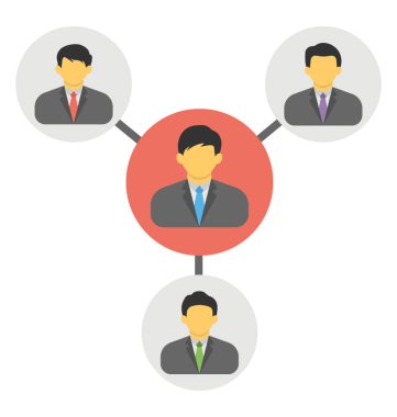 Takım ağ bağlantılı iş grup insan olarak 