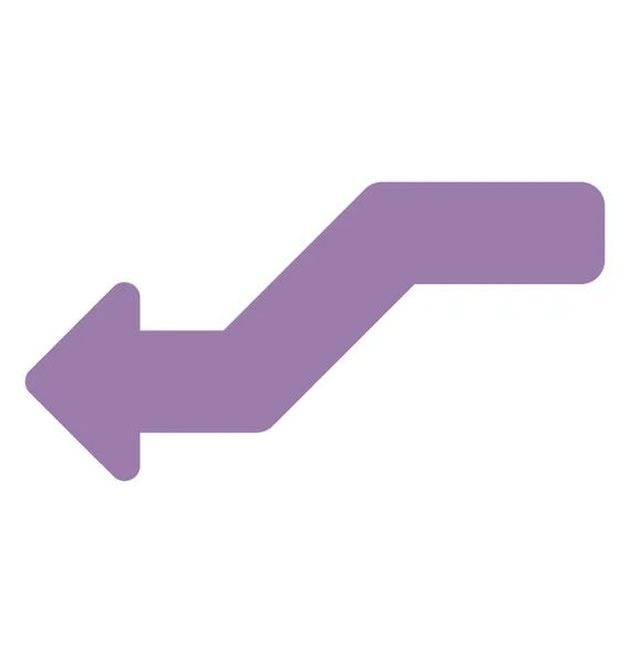 Una Imagen Icono Plano Flecha Derecha Curvada — Vector de stock