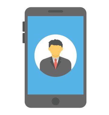 Bir görüntülü arama uygulamasının düz simgesi tasarım