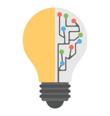 Bir ampul ile bir elektrik mühendisliği bayraklarında devreleri yarısı dolu