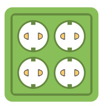 Soket bir elektrikli cihaz bir güç kaynağına bağlanır.