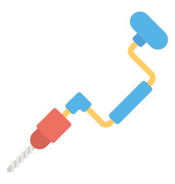 Bir destek kolu ve matkap, ratchet küme ayracı düz simgesi ile