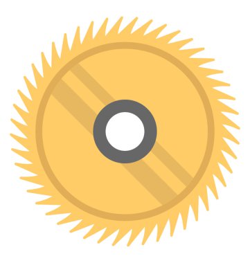 Dairesel testere kesme, tahta düz vektör için