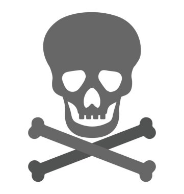 Kemiklerin, jolly roger işareti ile kafatası