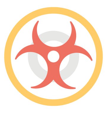 Ayrıca biyolojik tehlike olduğu bilinen bir biyogüvenlik sembolü