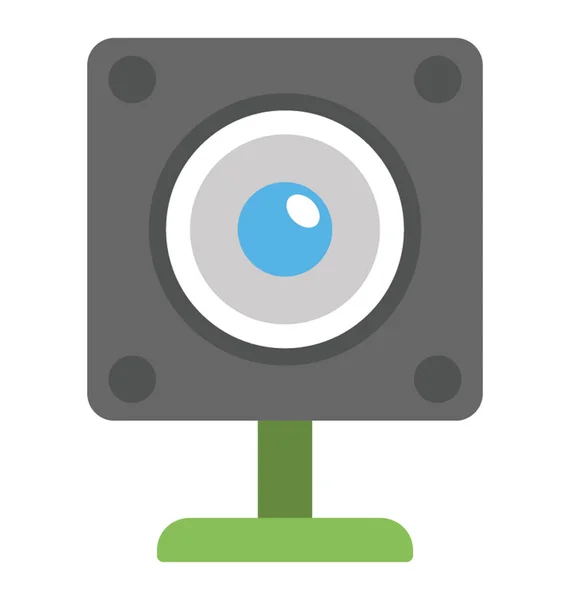 Una Webcam Para Vídeo Chat Concepto — Vector de stock