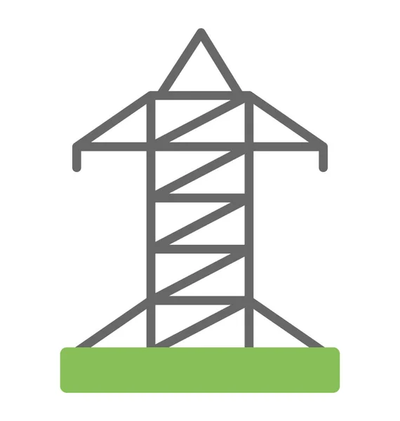 Torre Elétrica Usada Para Suportar Uma Linha Energia Aérea —  Vetores de Stock