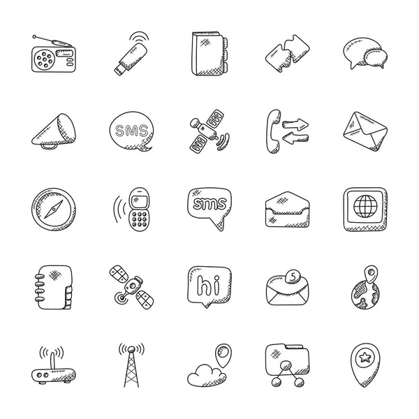 Communication Vector Icons Set — Stock Vector