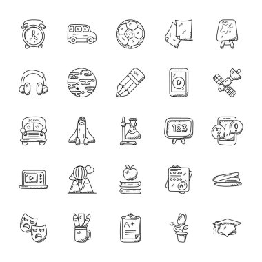 eğitim simgeleri koleksiyonu 