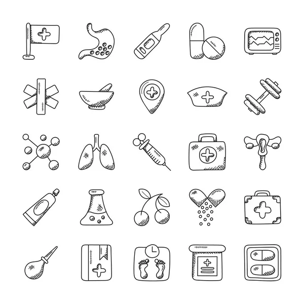 Medical Health Flat Icons — Stock Vector