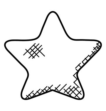 yıldız düz vektör simgesi.