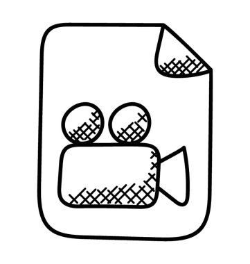 Video Fileflat vektör simgesi.