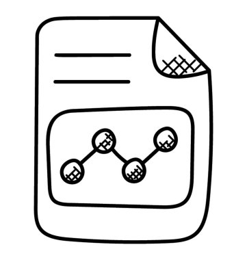 İş rapor düz vektör simgesi.