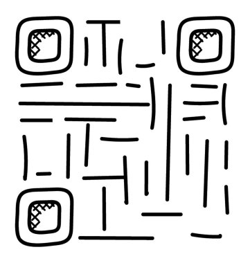 QR Codeflat vektör simgesi.