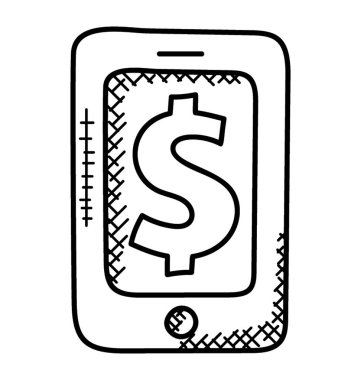 mobil bankacılık düz vektör simgesi.