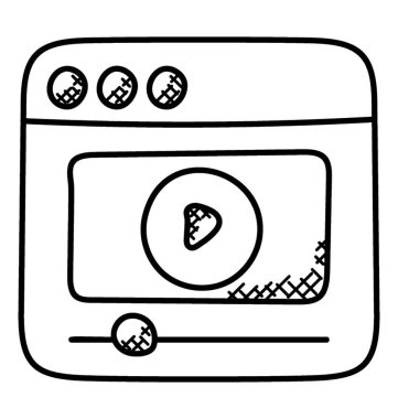 Video pazarlama düz vektör simgesi.