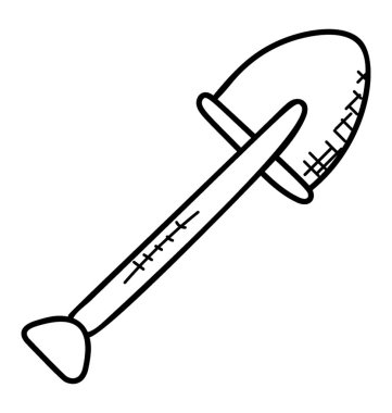 Düz vektör simge kürek.