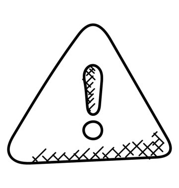 Uyarı işareti düz vektör simgesi.