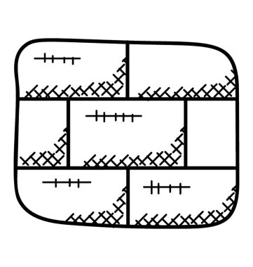 İnşaat düz vektör simgesi.