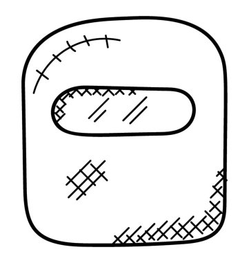 Kaynakçı kask düz vektör simgesi.