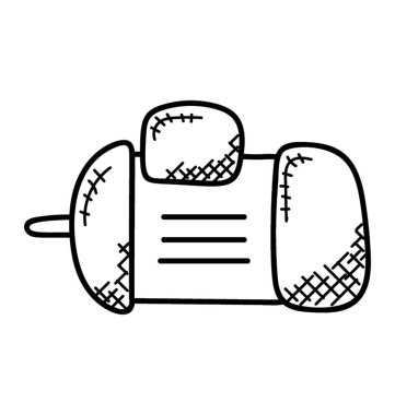 Matkap makinesi düz vektör simgesi.